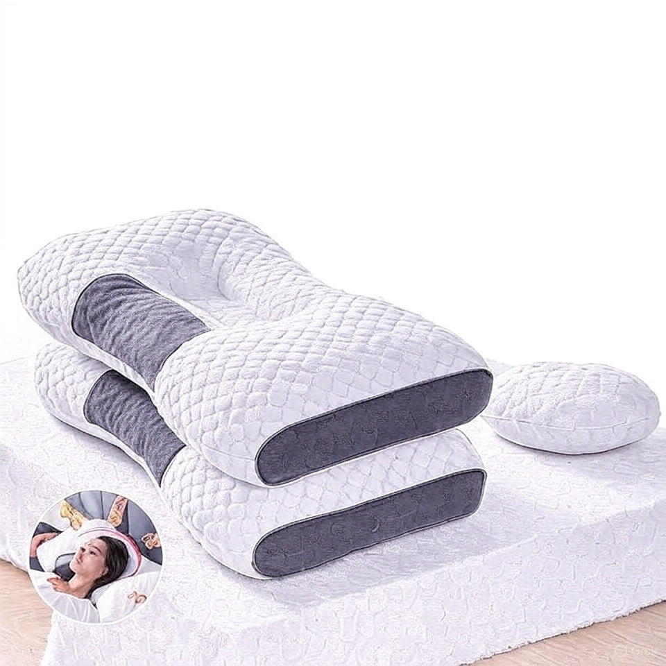 🛏️ MOYU Orthopedic Cervical Pillow with Massage Function – Cotton Cover, Adjustable Height